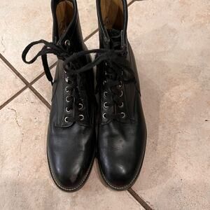 Justin black leather high top paddock jodhpur lace up boots size 5